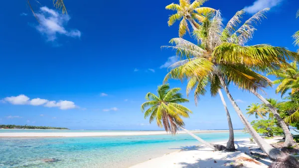 A tropical beach where one might envision themselves on a wonderful vacation
