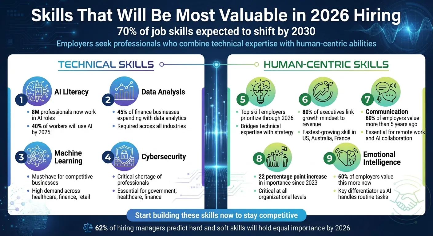Skills that will be most valuable in 2026 hiring.